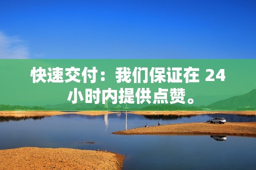 快速交付:我们保证在 24 小时内提供点赞。