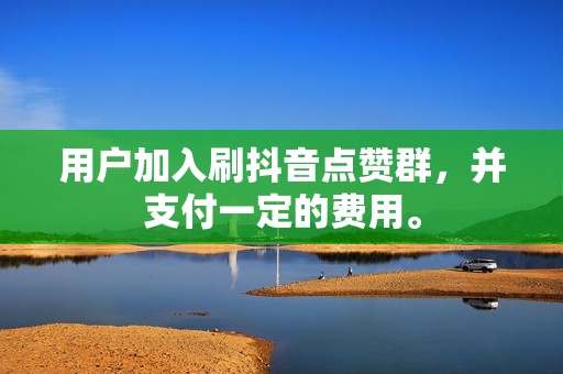 用户加入刷抖音点赞群，并支付一定的费用。