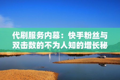 代刷服务内幕：快手粉丝与双击数的不为人知的增长秘诀