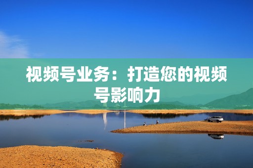 视频号业务：打造您的视频号影响力