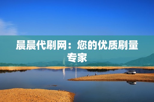 晨晨代刷网：您的优质刷量专家