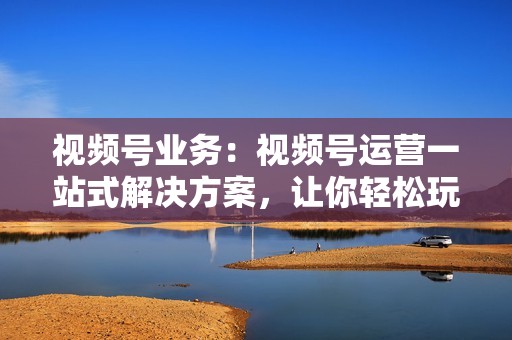 视频号业务：视频号运营一站式解决方案，让你轻松玩转短视频平台