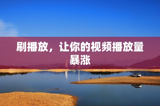刷播放，让你的视频播放量暴涨