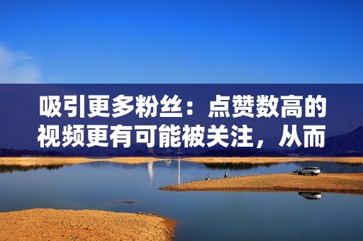 吸引更多粉丝:点赞数高的视频更有可能被关注,从而帮助您建立忠实的粉丝群。 吸引更多粉丝:点赞数高的视频更有可能被关注,从而帮助您建立忠实的粉丝群。