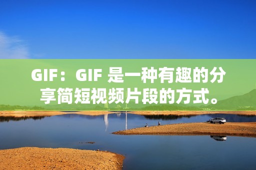 GIF：GIF 是一种有趣的分享简短视频片段的方式。