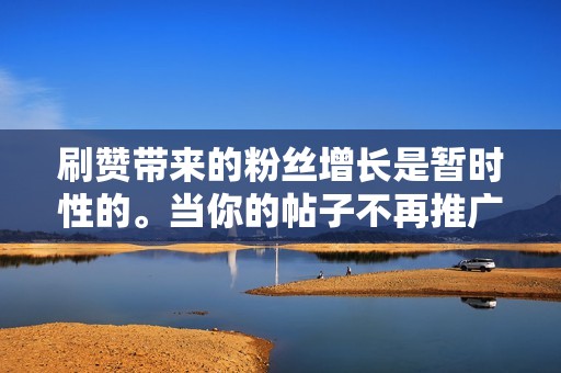 刷赞带来的粉丝增长是暂时性的。当你的帖子不再推广时,你的粉丝人数将下降。 刷赞带来的粉丝增长是暂时性的。当你的帖子不再推广时,你的粉丝人数将下降。