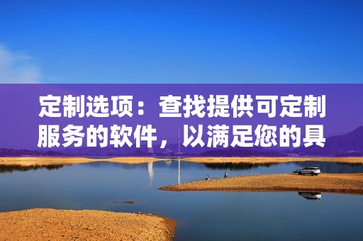 定制选项:查找提供可定制服务的软件,以满足您的具体需求。 定制选项:查找提供可定制服务的软件,以满足您的具体需求。