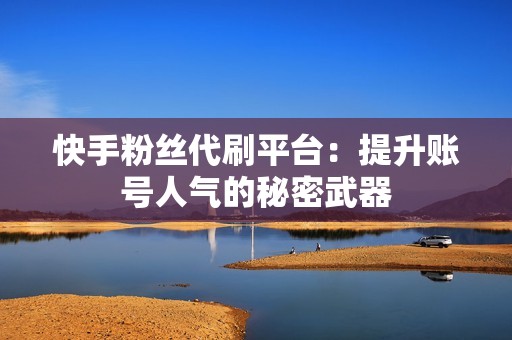 快手粉丝代刷平台：提升账号人气的秘密武器