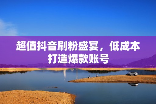 超值抖音刷粉盛宴，低成本打造爆款账号