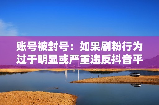 账号被封号:如果刷粉行为过于明显或严重违反抖音平台规则,账号可能会被永久封禁,无法继续使用。 账号被封号:如果刷粉行为过于明显或严重违反抖音平台规则,账号可能会被永久封禁,无法继续使用。