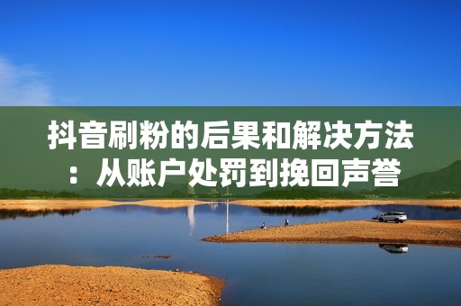 抖音刷粉的后果和解决方法:从账户处罚到挽回声誉 抖音刷粉的后果和解决方法:从账户处罚到挽回声誉