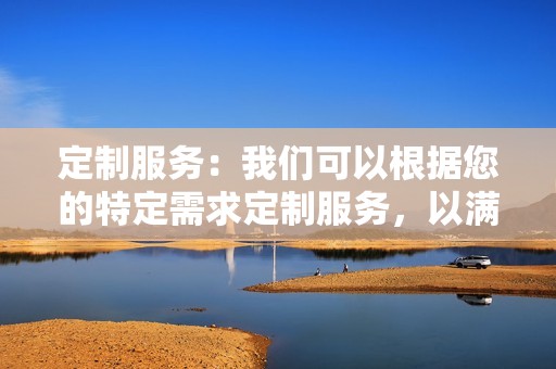 定制服务：我们可以根据您的特定需求定制服务，以满足您的目标和预算。