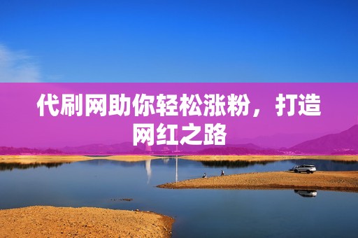 代刷网助你轻松涨粉，打造网红之路