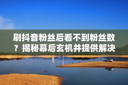 刷抖音粉丝后看不到粉丝数?揭秘幕后玄机并提供解决方案 刷抖音粉丝后看不到粉丝数?揭秘幕后玄机并提供解决方案