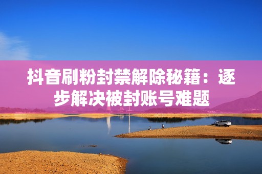抖音刷粉封禁解除秘籍:逐步解决被封账号难题 抖音刷粉封禁解除秘籍:逐步解决被封账号难题