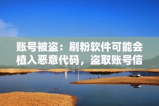 账号被盗：刷粉软件可能会植入恶意代码，盗取账号信息，导致账号被盗用或出售。
