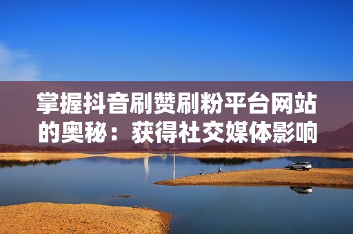 掌握抖音刷赞刷粉平台网站的奥秘：获得社交媒体影响力