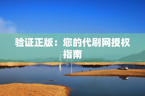 验证正版:您的代刷网授权指南 验证正版:您的代刷网授权指南