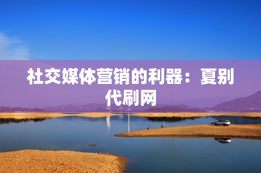 社交媒体营销的利器：夏别代刷网