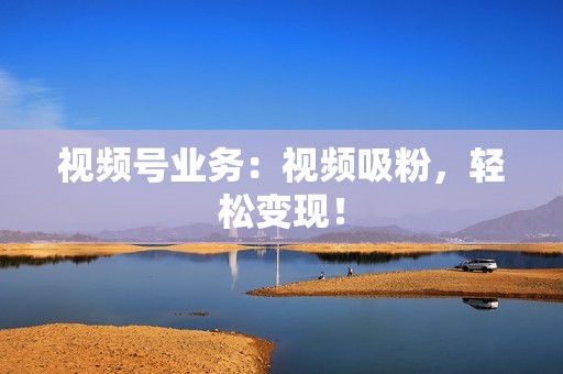 视频号业务：视频吸粉，轻松变现！