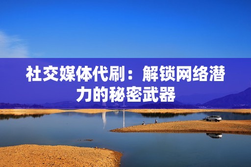 社交媒体代刷：解锁网络潜力的秘密武器