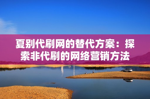夏别代刷网的替代方案：探索非代刷的网络营销方法