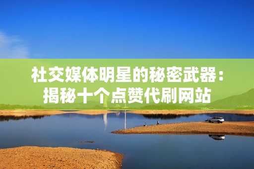 社交媒体明星的秘密武器：揭秘十个点赞代刷网站