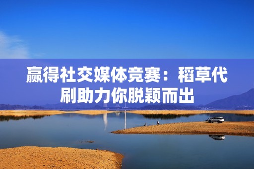 赢得社交媒体竞赛:稻草代刷助力你脱颖而出 赢得社交媒体竞赛:稻草代刷助力你脱颖而出