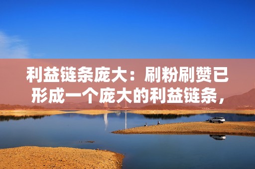 利益链条庞大:刷粉刷赞已形成一个庞大的利益链条,涉及刷粉平台、刷粉工作室和 利益链条庞大:刷粉刷赞已形成一个庞大的利益链条,涉及刷粉平台、刷粉工作室和