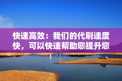 快速高效：我们的代刷速度快，可以快速帮助您提升您的账号数据。