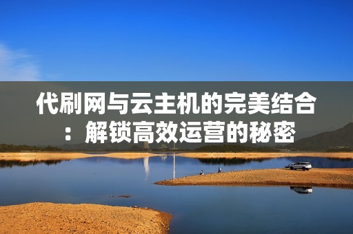 代刷网与云主机的完美结合：解锁高效运营的秘密