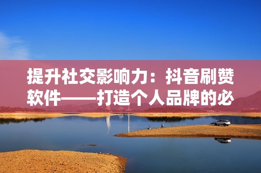 提升社交影响力：抖音刷赞软件——打造个人品牌的必备工具