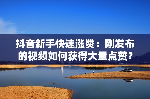 抖音新手快速涨赞：刚发布的视频如何获得大量点赞？