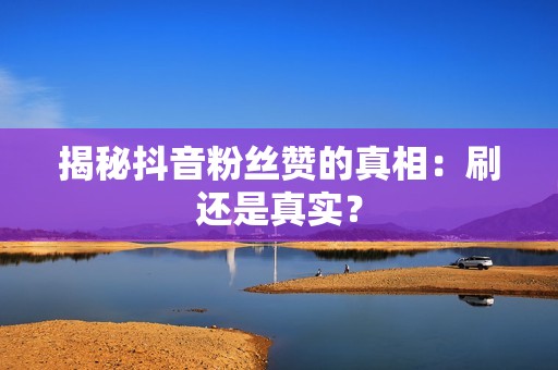 揭秘抖音粉丝赞的真相：刷还是真实？