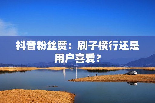抖音粉丝赞:刷子横行还是用户喜爱? 抖音粉丝赞:刷子横行还是用户喜爱?