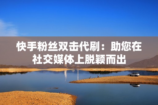 快手粉丝双击代刷：助您在社交媒体上脱颖而出