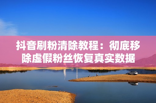 抖音刷粉清除教程：彻底移除虚假粉丝恢复真实数据