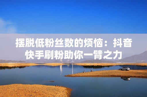 摆脱低粉丝数的烦恼：抖音快手刷粉助你一臂之力