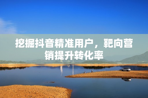 挖掘抖音精准用户，靶向营销提升转化率