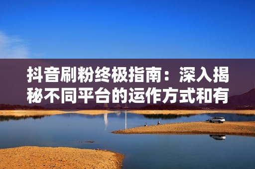 抖音刷粉终极指南:深入揭秘不同平台的运作方式和有效性 抖音刷粉终极指南:深入揭秘不同平台的运作方式和有效性