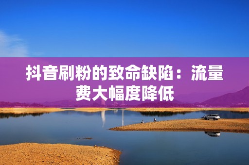 抖音刷粉的致命缺陷:流量费大幅度降低 抖音刷粉的致命缺陷:流量费大幅度降低