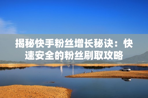 揭秘快手粉丝增长秘诀：快速安全的粉丝刷取攻略