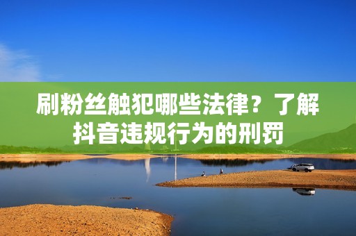 刷粉丝触犯哪些法律?了解抖音违规行为的刑罚 刷粉丝触犯哪些法律?了解抖音违规行为的刑罚