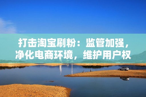 打击淘宝刷粉：监管加强，净化电商环境，维护用户权益