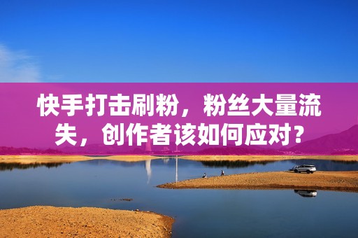 快手打击刷粉，粉丝大量流失，创作者该如何应对？