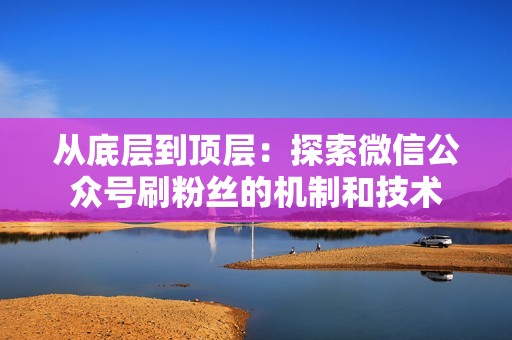 从底层到顶层：探索微信公众号刷粉丝的机制和技术