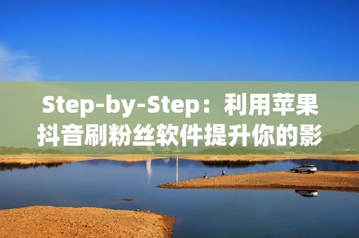 Step-by-Step：利用苹果抖音刷粉丝软件提升你的影响力