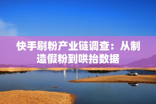 快手刷粉产业链调查:从制造假粉到哄抬数据 快手刷粉产业链调查:从制造假粉到哄抬数据