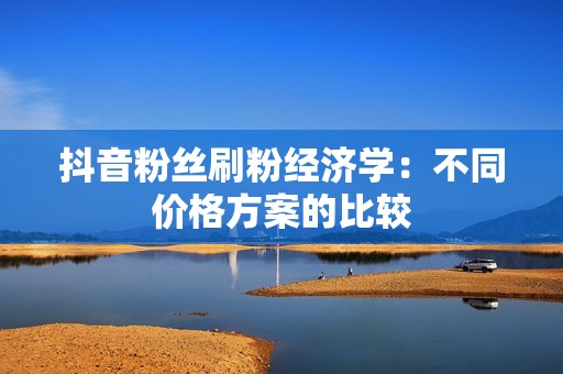 抖音粉丝刷粉经济学:不同价格方案的比较 抖音粉丝刷粉经济学:不同价格方案的比较