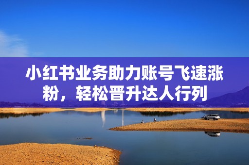 小红书业务助力账号飞速涨粉，轻松晋升达人行列